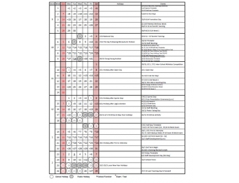 Calendar 2025-2026 (First Term)
