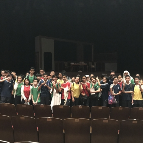 Group photo in the theatre