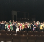 Group photo in the theatre